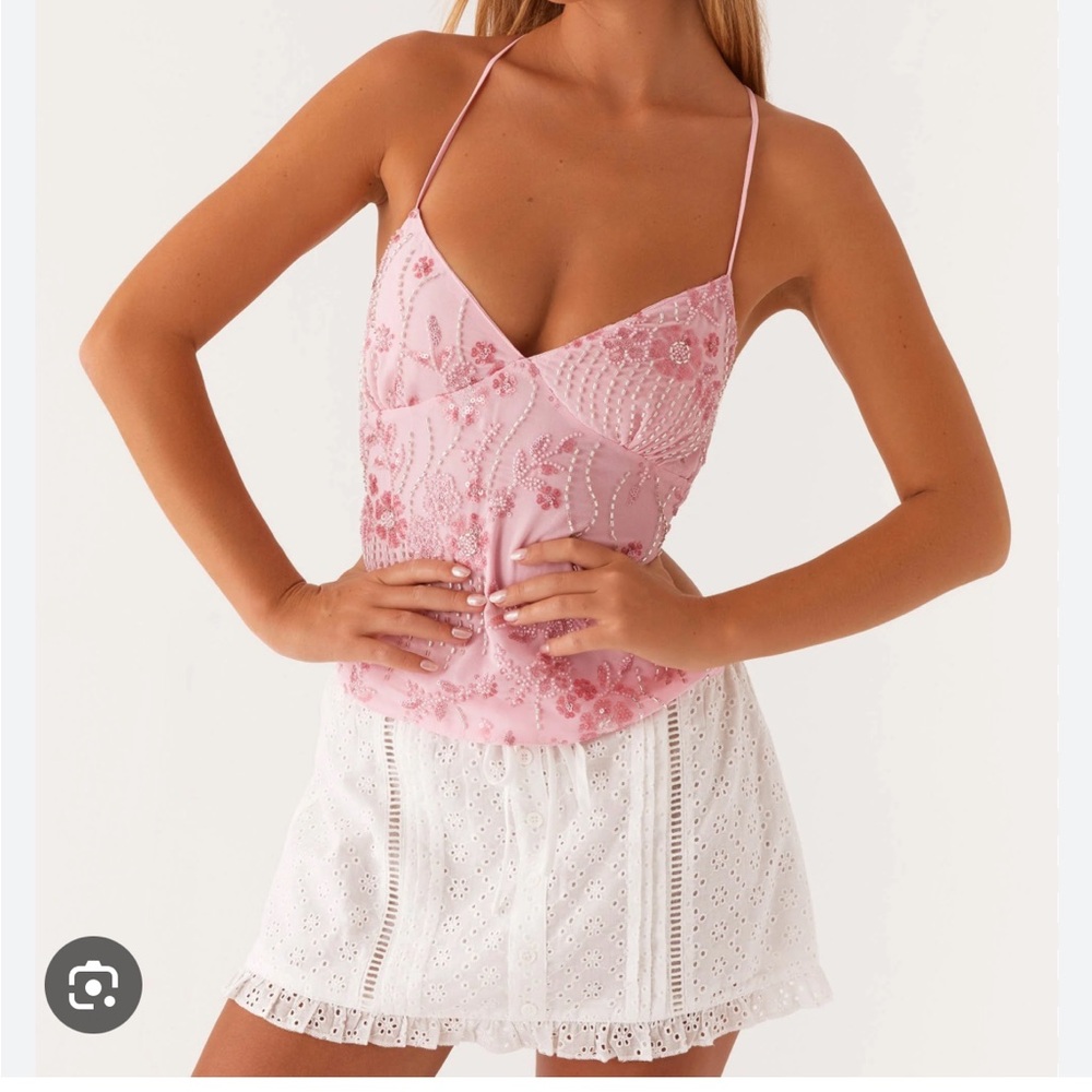 Peppermayo Exclusive - Kamilla Sequin Cami Top - Pink